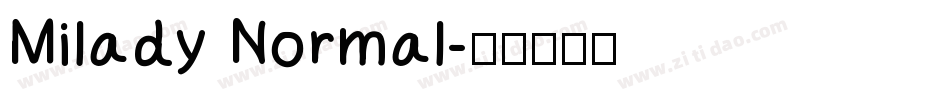 Milady Normal字体转换